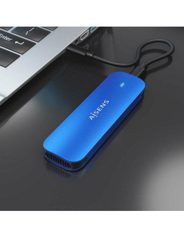 AISENS ASM2-026BLU caja para disco duro externo Caja externa para unidad de estado sólido (SSD) Azul M.2