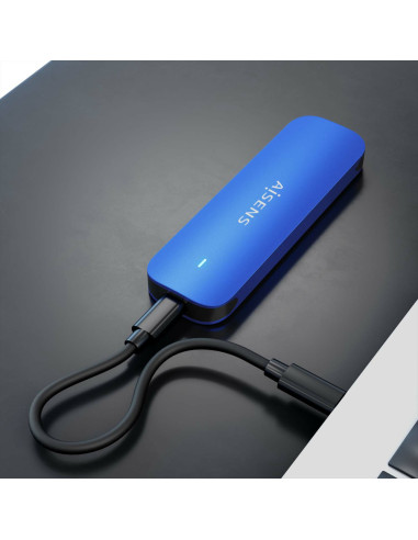 AISENS ASM2-026BLU caja para disco duro externo Caja externa para unidad de estado sólido (SSD) Azul M.2