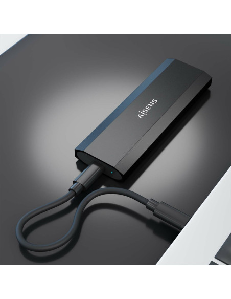 AISENS ASM2-028B caja para disco duro externo Caja externa para unidad de estado sólido (SSD) Negro