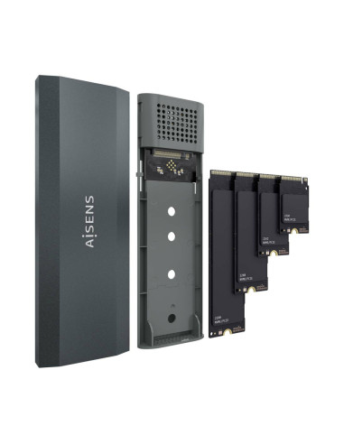 AISENS ASM2-029GR caja para disco duro externo Caja externa para unidad de estado sólido (SSD)