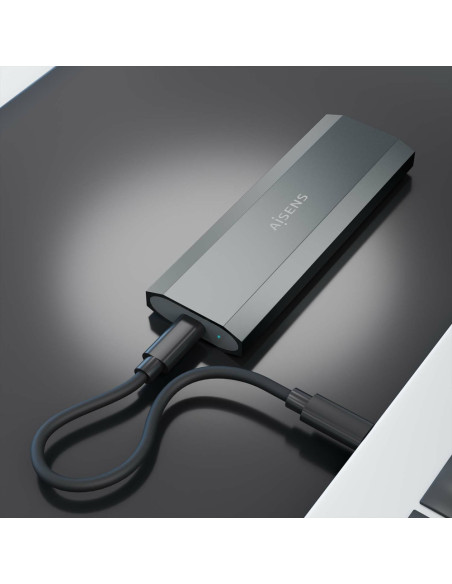 AISENS ASM2-029GR caja para disco duro externo Caja externa para unidad de estado sólido (SSD)