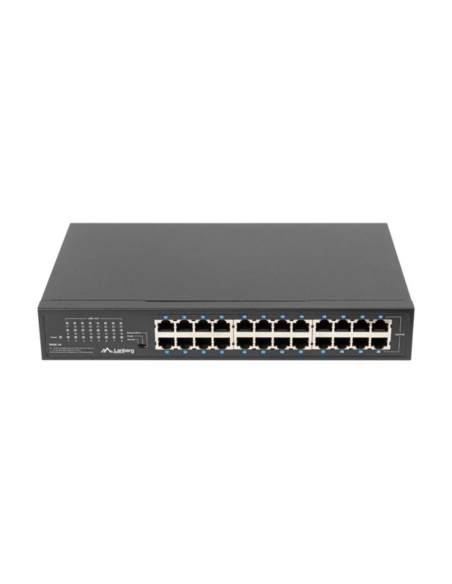 Lanberg RSGE-24 switch No administrado Gigabit Ethernet (10/100/1000) 1U Negro