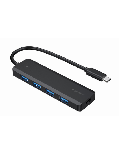 Gembird UHB-CM-U3P4P-01 hub de interfaz USB 3.2 Gen 1 (3.1 Gen 1) Type-C Negro
