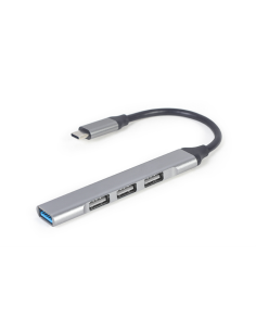 Gembird UHB-CM-U3P1U2P3-03 hub de interfaz USB 3.2 Gen 1 (3.1 Gen 1) Type-C 5000 Mbit/s Plata