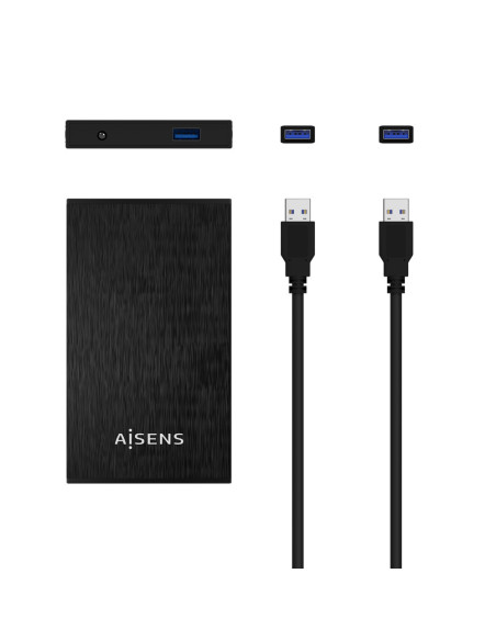 AISENS Caja Externa 2,5? ASE-2523B 9.5MM SATA a USB 3.0/USB3.1 GEN1, Negra