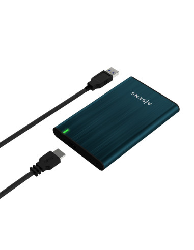AISENS Caja Externa 2.5" ASE-2525PB 9.5 mm SATA A USB 3.0/USB 3.1 Gen1, Azul Pacifico