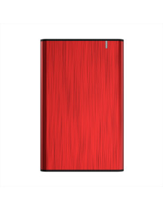 AISENS Caja Externa 2,5" ASE-2525RED 9.5mm SATA a USB 3.0/USB3.1 Gen1, Rojo