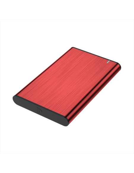AISENS Caja Externa 2,5" ASE-2525RED 9.5mm SATA a USB 3.0/USB3.1 Gen1, Rojo
