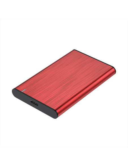 AISENS Caja Externa 2,5" ASE-2525RED 9.5mm SATA a USB 3.0/USB3.1 Gen1, Rojo