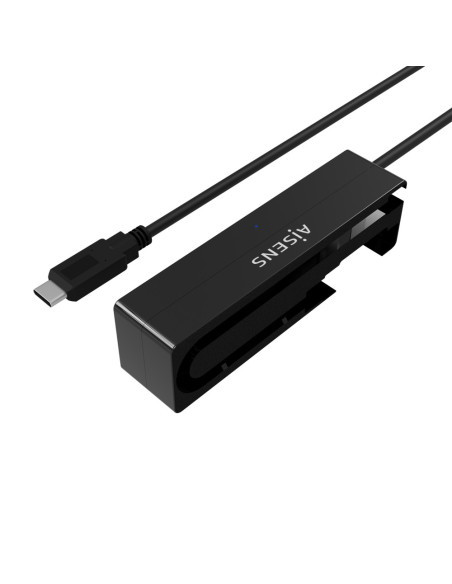 AISENS Adaptador ASE-35C02B SATA a USB-C USB 3.0/USB3.1 GEN1 para Discos Duros 2.5" y 3.5" con Alimentador, Negro