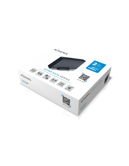 AISENS Caja externa 3,5" ASE-3530B SATA a USB 3.0/USB 3.1 Gen1, Negra