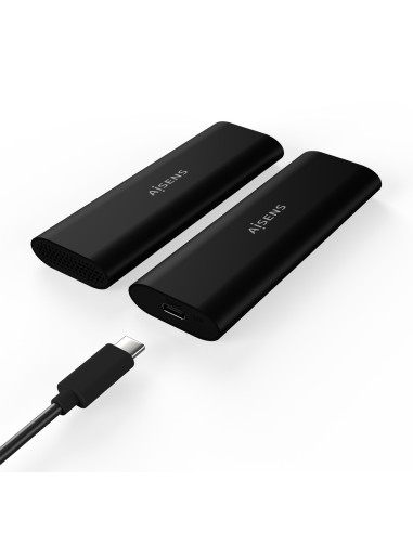 AISENS Caja Externa M.2 (NGFF) ASM2-014B SATA/NVMe A USB3.1 Gen2, Negro