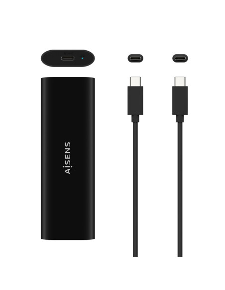 AISENS Caja Externa M.2 (NGFF) ASM2-014B SATA/NVMe A USB3.1 Gen2, Negro