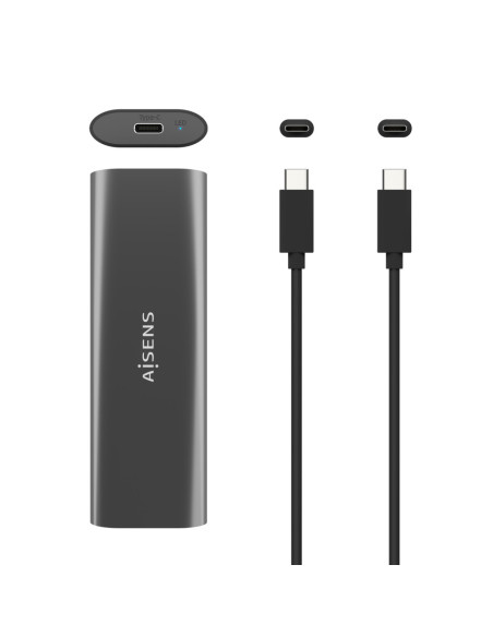 AISENS ASM2-015GR caja para disco duro externo Caja externa para unidad de estado sólido (SSD) Gris M.2