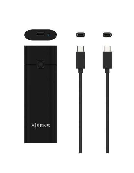 AISENS Caja Externa M.2 (NGFF) ASM2-020B NVMe a USB3.2 GEN2, Negra