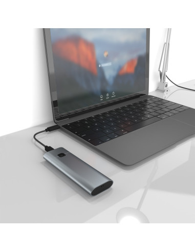 AISENS Caja Externa M.2 (NGFF) ASM2-021GR NVMe a USB3.2 GEN2, Gris