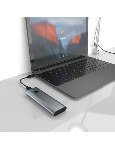 AISENS Caja Externa M.2 (NGFF) ASM2-021GR NVMe a USB3.2 GEN2, Gris