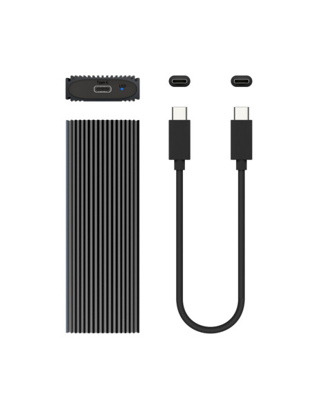 AISENS Caja Externa M.2 (NGFF) ASM2-023GR NVMe A USB3.2 Gen2, Gris