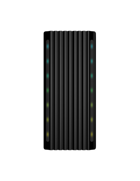 AISENS Caja Externa M.2 RGB Gaming ASM2-RGB012B SATA/NVMe A USB3.1 Gen2, Negra