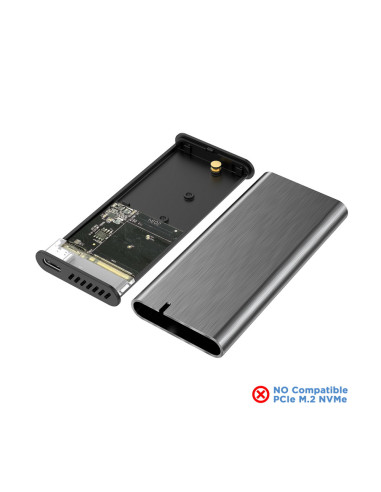 AISENS Caja Externa M.2 (NGFF) ASM2-007GRY SATA A USB3.1 Gen1, Gris