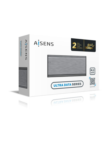 AISENS Caja Externa M.2 (NGFF) ASM2-007GRY SATA A USB3.1 Gen1, Gris