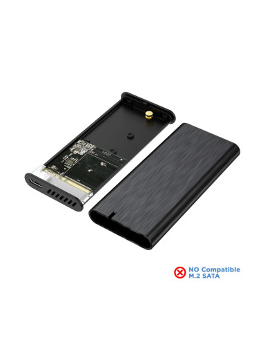 AISENS Caja Externa M.2 (NGFF) ASM2-008B NVMe a USB3.2 Gen2, Negra
