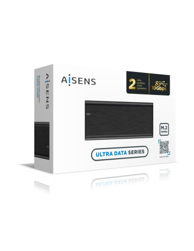 AISENS Caja Externa M.2 (NGFF) ASM2-008B NVMe a USB3.2 Gen2, Negra