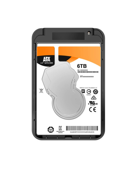 AISENS Caja Externa 2,5? 9.5mm SATA a USB3.0/USB3.1 Gen1, Negra