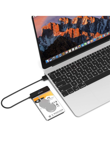 AISENS Adaptador SATA a USB-A USB3.0/USB3.1 Gen1 para Discos Duros 2.5?, Negro