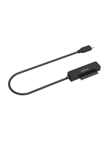 AISENS Adaptador SATA a USB-C USB3.0/USB3.1 Gen1 para Discos Duros 2.5?, Negro