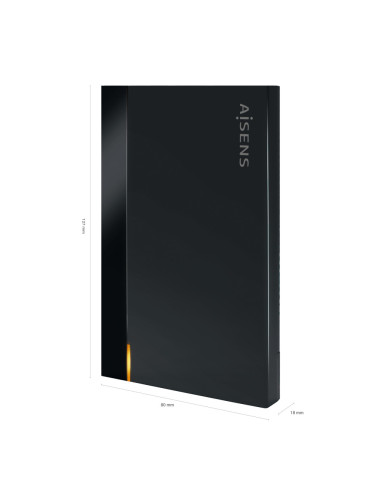 AISENS Caja Externa 2,5? ASE-2524B 9.5mm SATA a USB 3.0/USB3.1 Gen1, Negra
