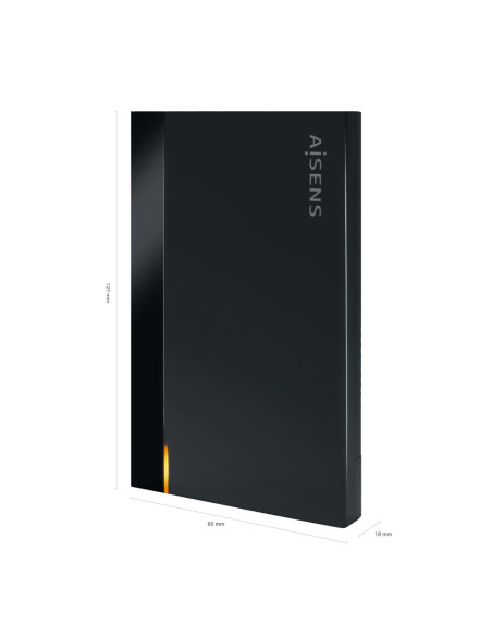 AISENS Caja Externa 2,5? ASE-2524B 9.5mm SATA a USB 3.0/USB3.1 Gen1, Negra