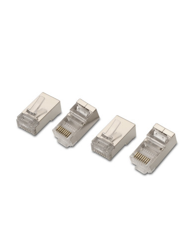 AISENS A139-0298 conector RJ-45 Acero inoxidable, Transparente