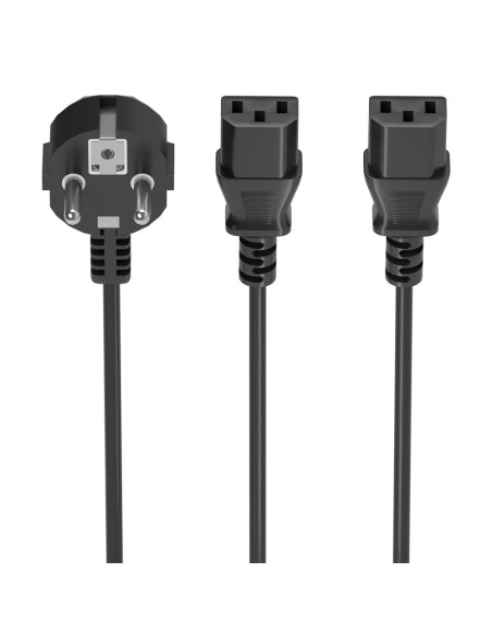 AISENS A132-0864 cable de transmisión 3 m CEE7/7 Acoplador C13 2 x