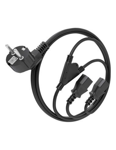 AISENS A132-0864 cable de transmisión 3 m CEE7/7 Acoplador C13 2 x