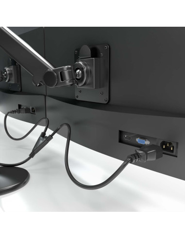 AISENS A132-0864 cable de transmisión 3 m CEE7/7 Acoplador C13 2 x