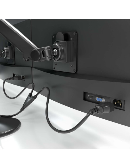 AISENS A132-0864 cable de transmisión 3 m CEE7/7 Acoplador C13 2 x