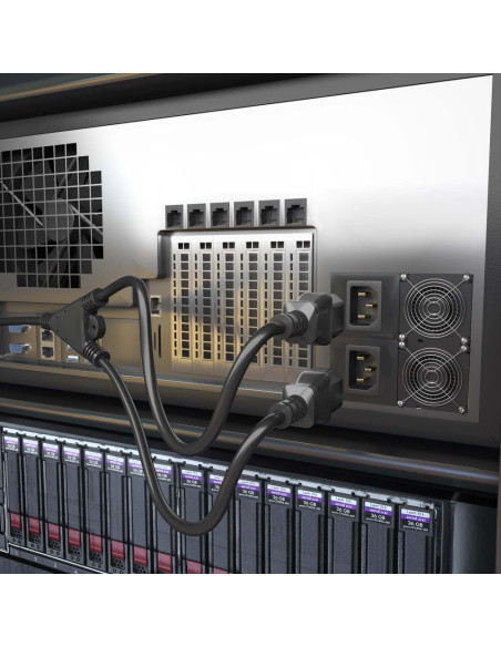 AISENS A132-0865 cable de transmisión 3 m CEE7/7 Acoplador C13 2 x