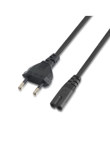 AISENS A132-0173 cable de transmisión Negro 1,5 m CEE7/7 C7 acoplador
