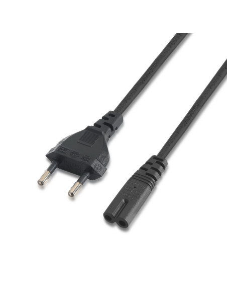 AISENS A132-0173 cable de transmisión Negro 1,5 m CEE7/7 C7 acoplador