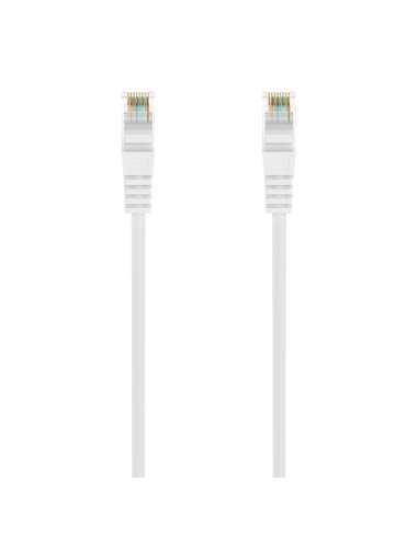 AISENS Cable de Red Latiguillo RJ45 LSZH Cat.6A 500 Mhz UTP AWG24, Blanco, 0.5M