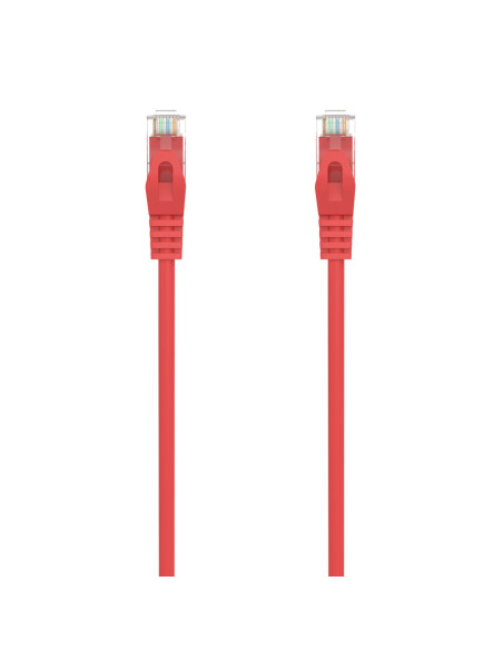 AISENS Cable de Red Latiguillo RJ45 LSZH Cat.6A 500 Mhz UTP AWG24, Rojo, 1.0M